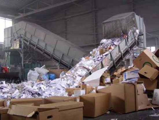 Конвейер переработки бумажных отходов
