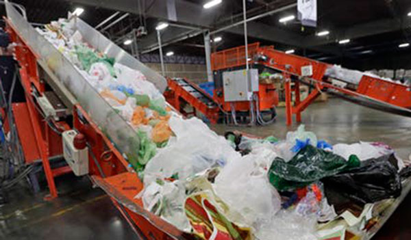Конвейерная переработка пластмассовых отходов