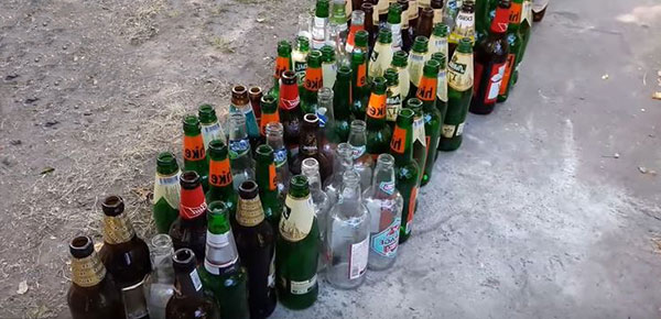 Сбор бутылок из-под пива